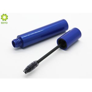 Glossy Electroplating Blue Plastic Empty Mascara Container Capacity 7ml