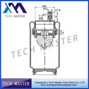 Front Rubber Cabin Air Spring for Rvi 5010130797G / Contitech SZ 50-9