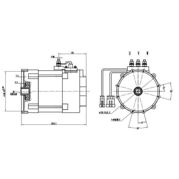 Customizable design 3kW AC motor for Electric Golf Cart