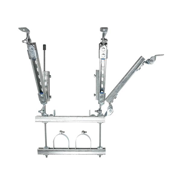 Quality 1.8mm Durable Metal Steel Structure Pipe Seismic Brackest Supports Hanger For Water Pipe wholesale