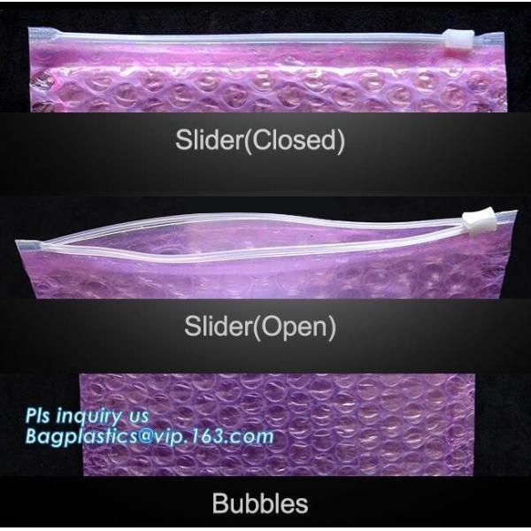 PE zipper bubble Zip lockkk bag with custom printed logo, Bubble Bag With Slider