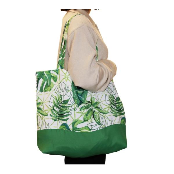 Quality Decorative Reusable Shopping Tote Bags Customized With Plants Pattern wholesale