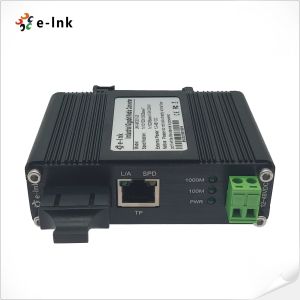 Mini Industrial 10/100/1000Base-T to 100/1000Base-X Media Converter