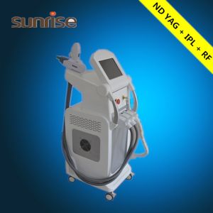 China 2016 newest 3 in 1 vertical nd yag laser / opt / e light / ipl / rf / laser tattoo removal multifunction beauty machine on sale