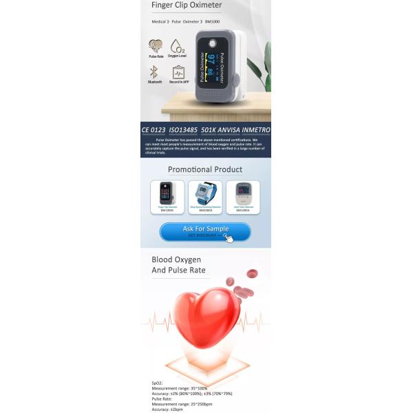 OEM Digital Fingertip Oximeter Medical Oximeter Blood Oxygen Finger Spo2 Monitor