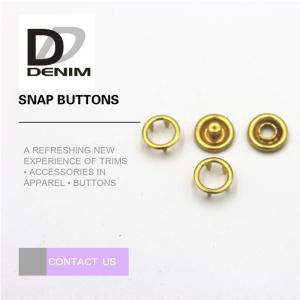 China Fancy Gold Brass 16L Prong Snap Buttons on sale