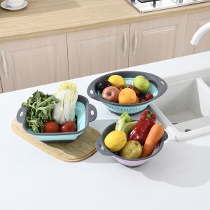 Collapsible Colander And Strainer Silicone Strainer Colanders & Food Strainers