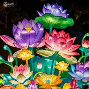 Cheap Zigong Lantern Factory Handcrafted Large Lotus Lanterns - Ideal for Outdoor and Party Decorations for sale