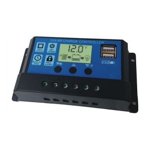 Auto PWM Solar Panel Controller 12v 24v 10a 20a 30Amp With LCD Display Dual USB