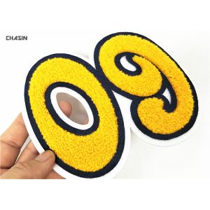 Towel Number Varsity Patches For Letterman Jackets Eco Friendly