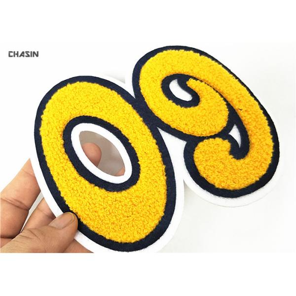 Quality Towel Number Varsity Patches For Letterman Jackets Eco Friendly wholesale