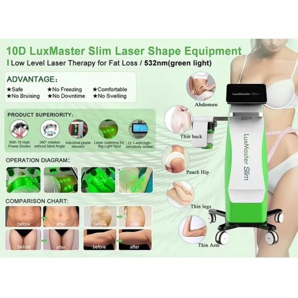CE 10 Green Luxmaster Slim Lipo Laser Therapy Machine For Full Body Arms Back Fat Reduction