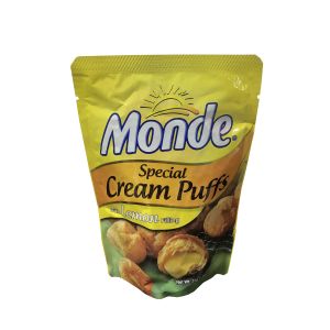 Puffed Food Packaging - Crisp Chips Paper Laminated Window Stand Up Zipper Pouch