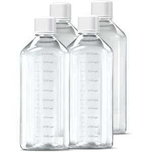 Scientific 125 Ml Plastic Reagent Bottle 6-Pack Laboratory Chemical Storage -