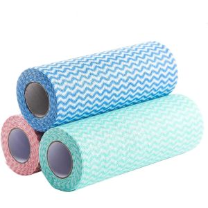 China Washable Disposable Cleaning Cloths , Polyester Non Woven Kitchen Towels Use on sale