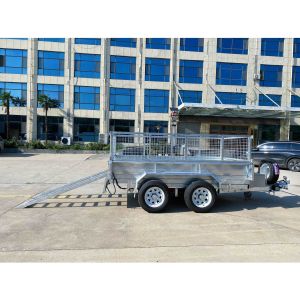 10x6 Hydraulic Tipper Trailers Durable Galvanized Cage Trailer Compact