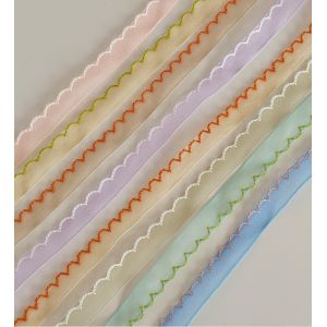 DIY Handmade Floral Packaging Materials 1cm Wave Edge Yarn Ribbon Flower Bouquet