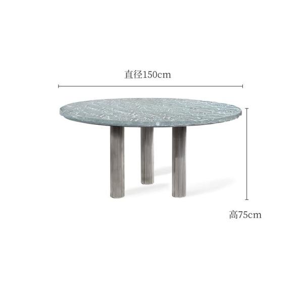 Quality Luxury Hotel Restaurant Furniture Water Wave Pattern Round Dining Table wholesale