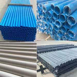 Water Well Casing PVC U Wall Pipe / Water Filter Screen Pipe System Specificatio