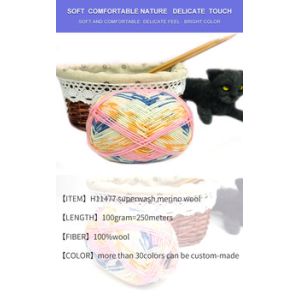 4 Ply 1/2.5NM 100% Wool Thin Soft Super Wash Wool For Knitting Sweater