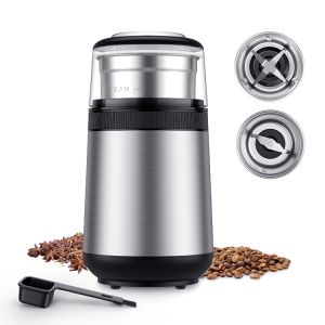 SS304 Spice Grinder Machine Automatic Coffee Grinder And Maker With 2 Removable