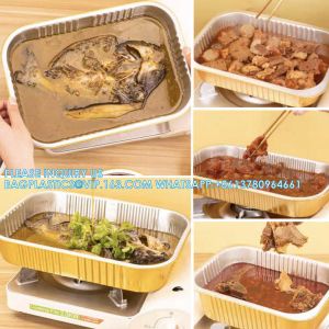 3300ml/7.25LB, Sturdy Aluminum Foil Pans With Lids For Cooking, Baking,