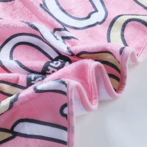 Super Plush Soft Feel Fleece Material Cartoon Flannel Fleece Blanket