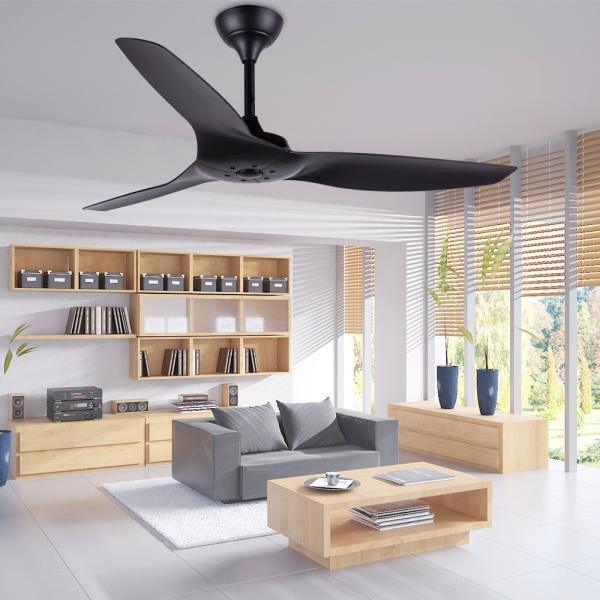 ABS Blade American Ceiling Fans Living Room Black 52 Inch Ceiling Fan
