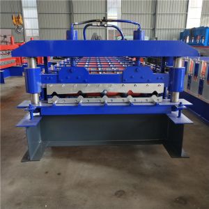 Roof Tile Trapezoidal Sheet Roll Forming Machine Sidewall 16mm Under Frame 300 H