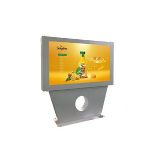 Floor Stand Outdoor Touch Screen Kiosk 85 Inch LCD Screen Anti - Rust For Bus