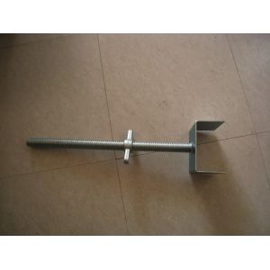 Fork Head / U Head Scaffolding Jack Base , Adjustable Screw Jack With Base Plate