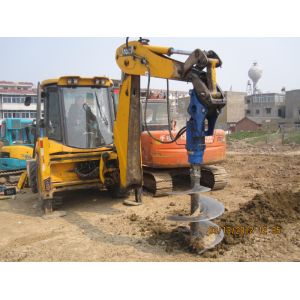 Skidsteer Attachments Weight 6T Hydraulic Earth Auger Excavator Digger Machine