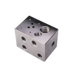 Custom Hydraulic Manifold Block with 5-axis CNC Machining for Precision Fluid