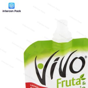 Beverage Plastic Packaging Bag Heat Shrinkable Polyethylene With Nozzle