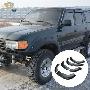 ABS Car Fender Flares Pocket Style Auto Wheel Arch For Land Curiser LC80