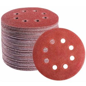 Cheap Sandpaper Aluminum Oxide Hook Loop Sanding Discs 6inch 15 / 17 Holes for sale