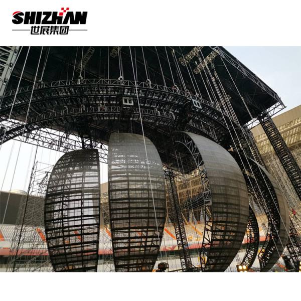 Quality Heavy Duty Customized Concert Truss System LED Ball Curved Lighting Truss Structure wholesale