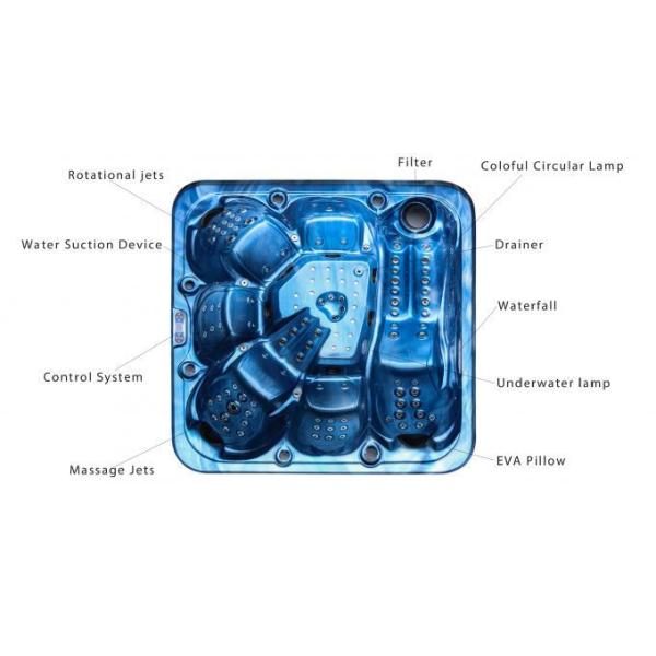 Luxury 6 Persons Hot Tubs For Outdoor Acrylic Spa Pools With Massage Function Jacuzzier Swim Spa For Family