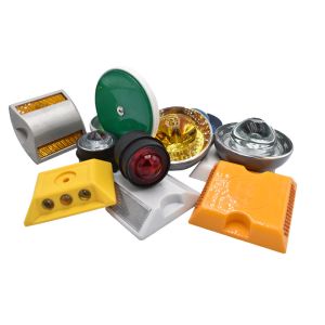 Aluminium PC Solar Road Stud with Red LED Reflector and Solar Charging