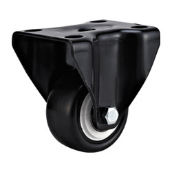 light duty 2" threaded stem black PU caster, 2.5 inch, 3 inch PU castor, small