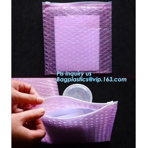 PE zipper bubble Zip lockk bag with custom printed logo, Bubble Bag With Slider,