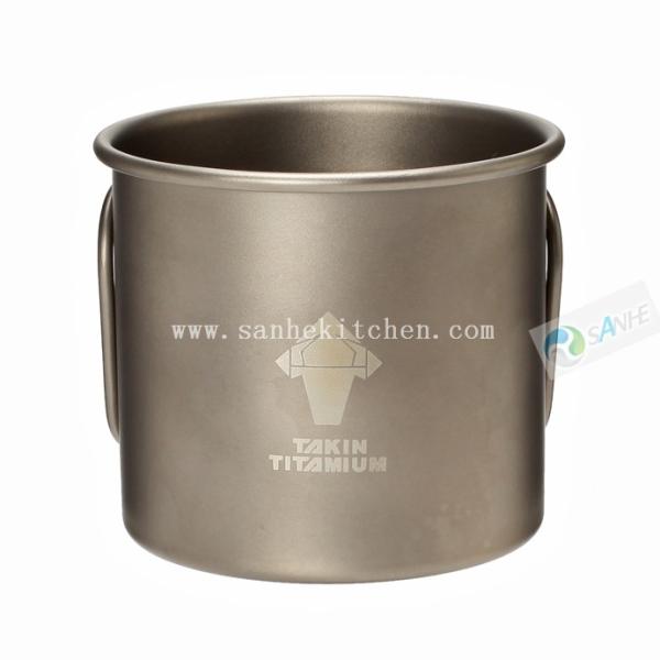 Quality Titanium camping water cup/backpacking cookware cup/capacity 450ml wholesale