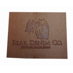 Printing ODM Custom Leather Labels Adhesive Backing