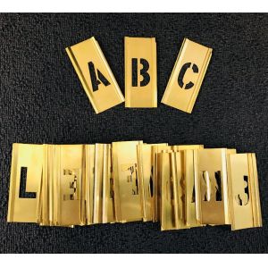 China Adjustable Brass Interlocking Stencils For Letters And Figures on sale