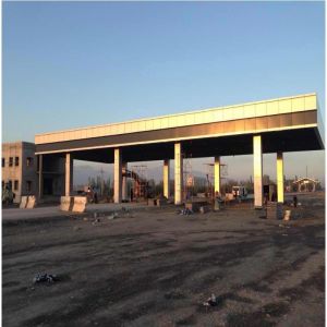 Q345 Gas Station Canopy 150mm Roof Toll Plaza Canopy Light Gauge