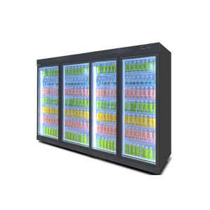 Swing Doors Full Glass Beverage Refrigerator With Custom Service