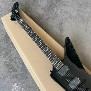 Custom special shape body ESP style electric guitar in black color glossing