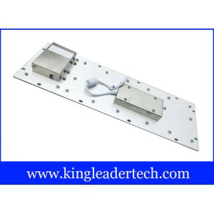 Metallic Liquid-Proof Industrial Black Kiosk Metal Keyboard With Trackball