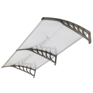 80x240cm Polycarbonate Canopy Window Awning Canopy Window Sun Shade Patio Cover