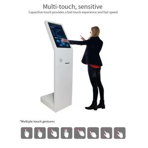 21.5 Inch IR Multipoint Touch Screen All In One Kiosk With Printer